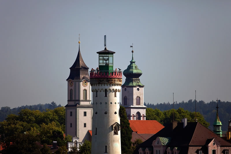 Lindau, Bodensee und Insel Mainau: Leuchtturm & Kirchtürme